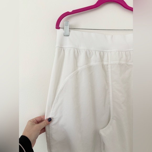 Lululemon White Lightweight Tennis Mid Rise Track Pants Full Length Size 12 - Picture 11 of 12